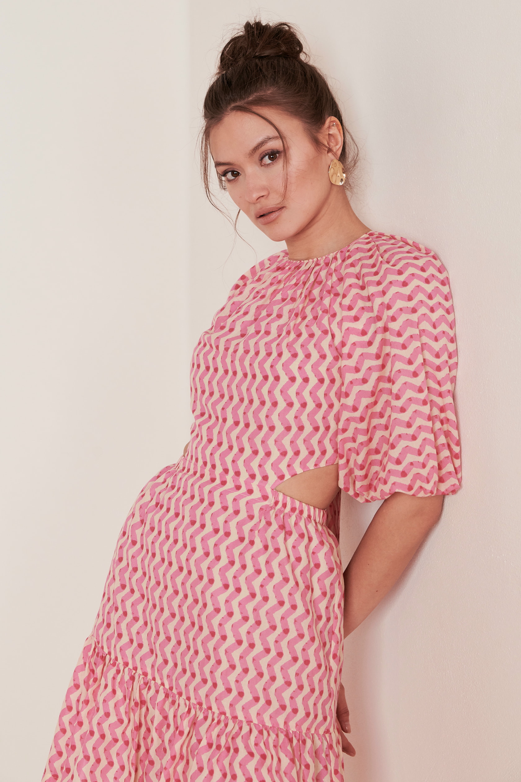 CLAIRE LUISE® Mini dress with pattern in pink