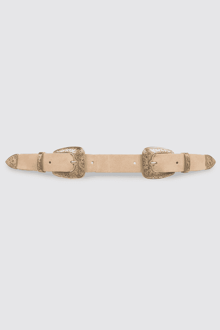 Leather belt in western style