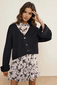Strickjacke mit Oversize-Ärmel