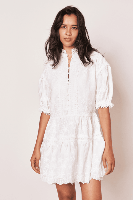 Lace embroidered hanging dress