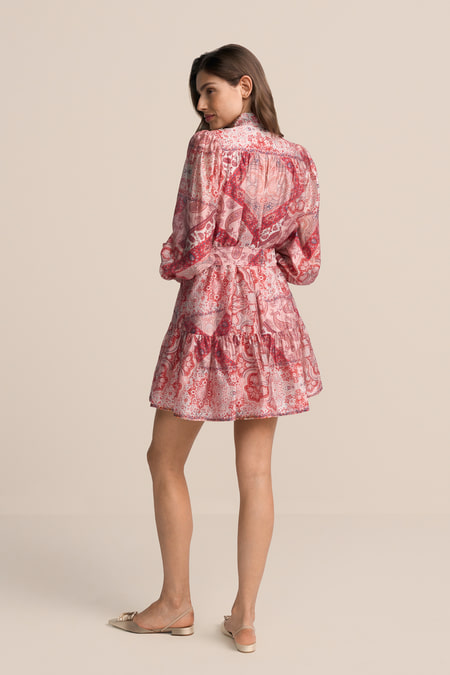 Blusenkleid mit floralem Print