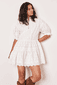 Lace embroidered hanging dress