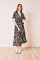 Patterned wrap dress