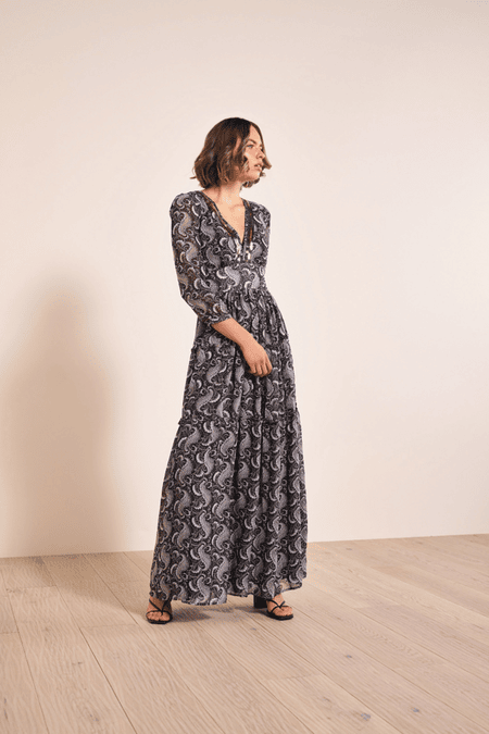 Maxi dress with paisleypattern