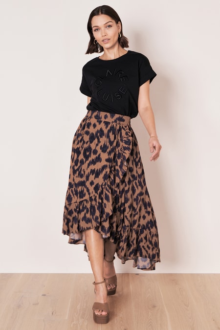 Tiered chiffon skirt