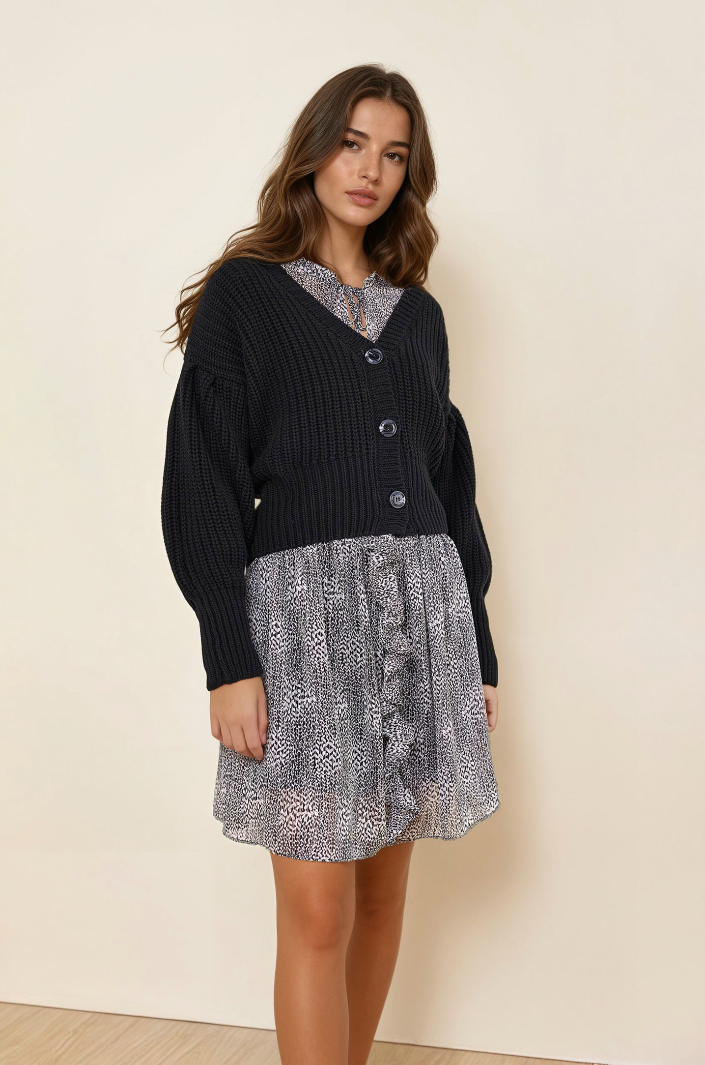 Cardigan with merino wool