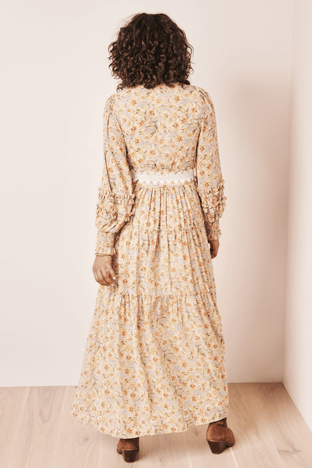 Florales Kleid mit Borten