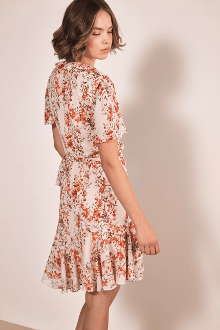 Floral wrap around dress