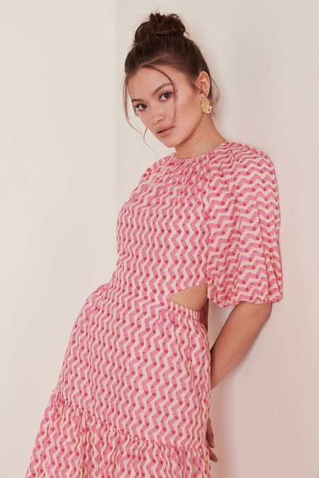 Mini dress with pattern