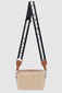 Shoulder bag with raffiadesign