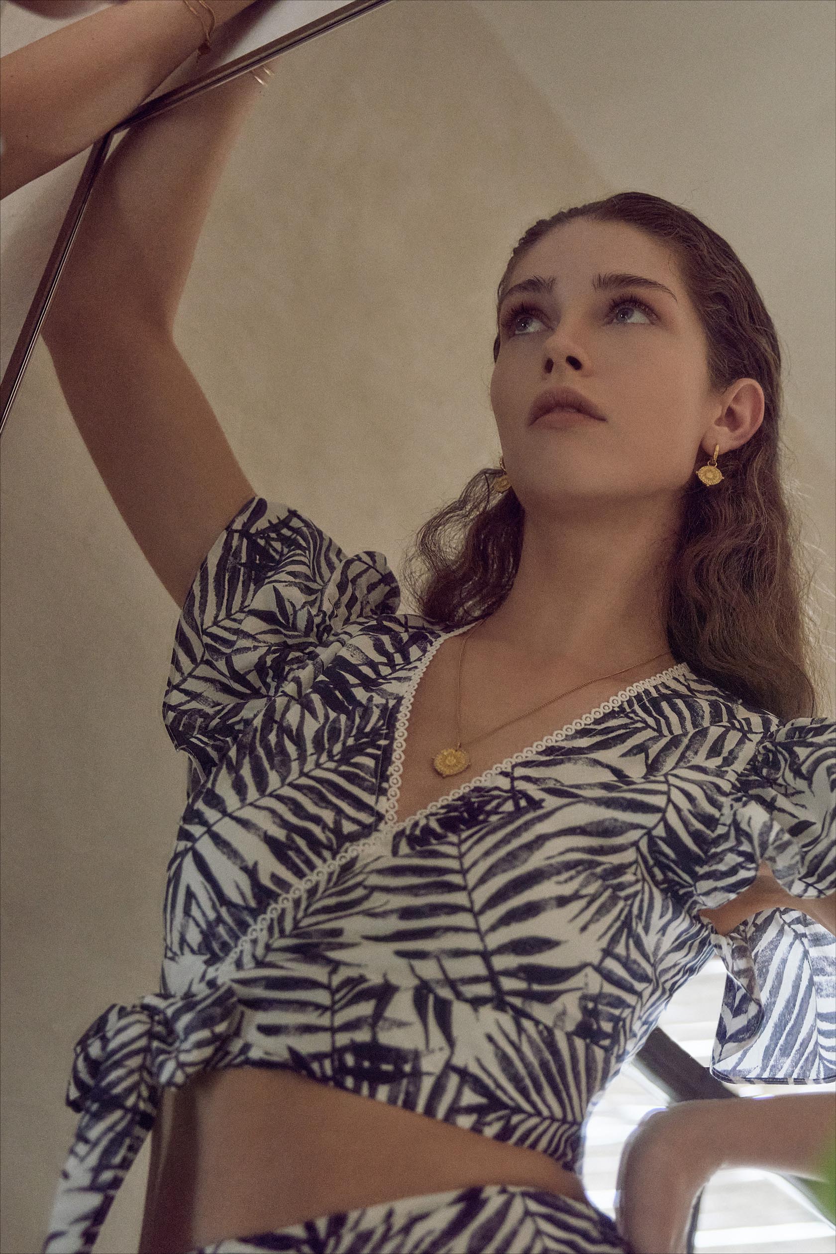 Bluse mit V-Ausschnitt