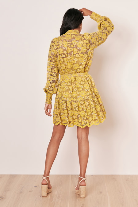 Gelbes spitzenkleid Clearance