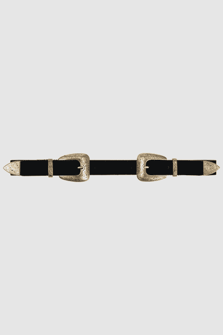 Leather belt in western style