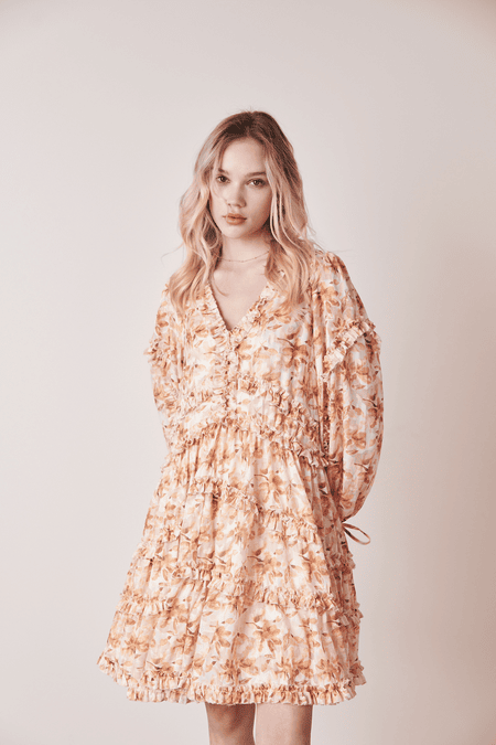 Florales Rüschenkleid
