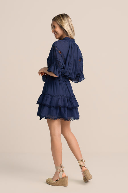 Wickelkleid mit Ballonärmeln