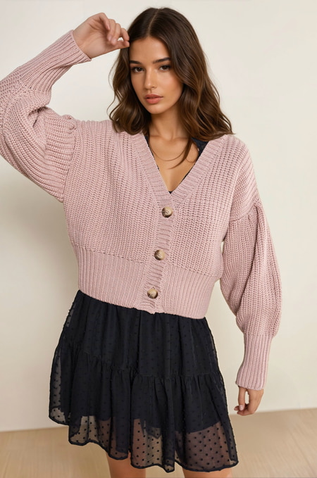 Strickjacke mit Merinowolle
