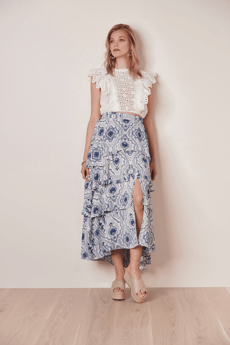 Long volant skirt