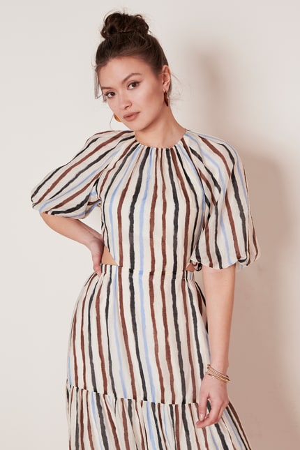 Maxi dress striped