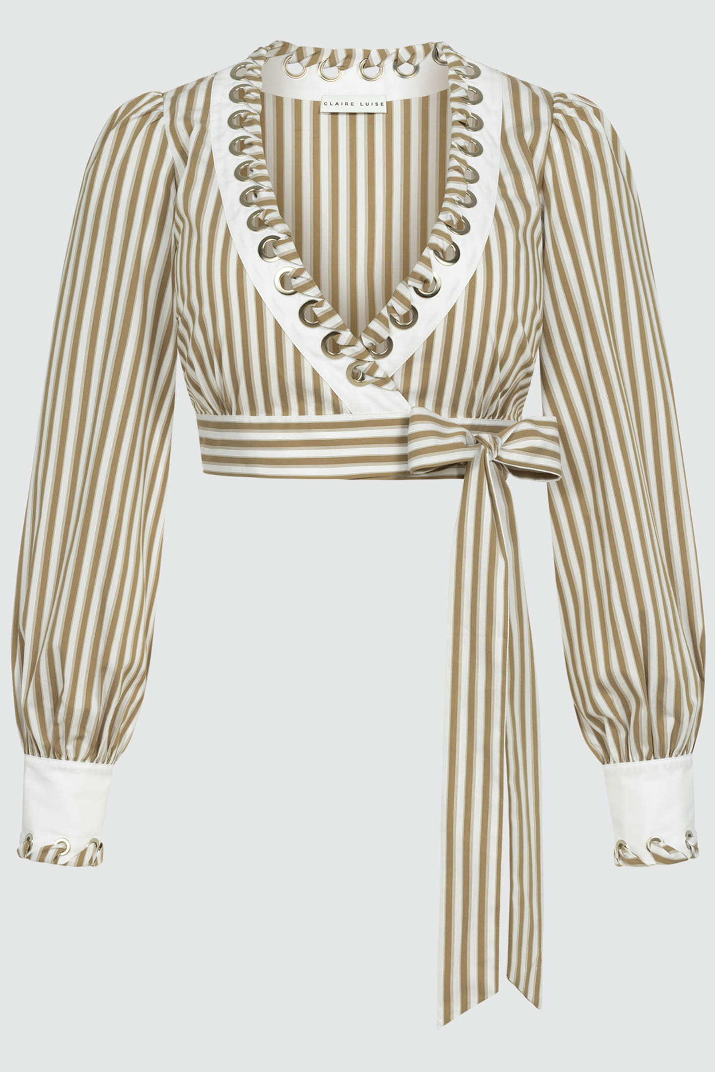 Gestreifte Wickelbluse