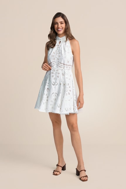 Minikleid mit Broderie