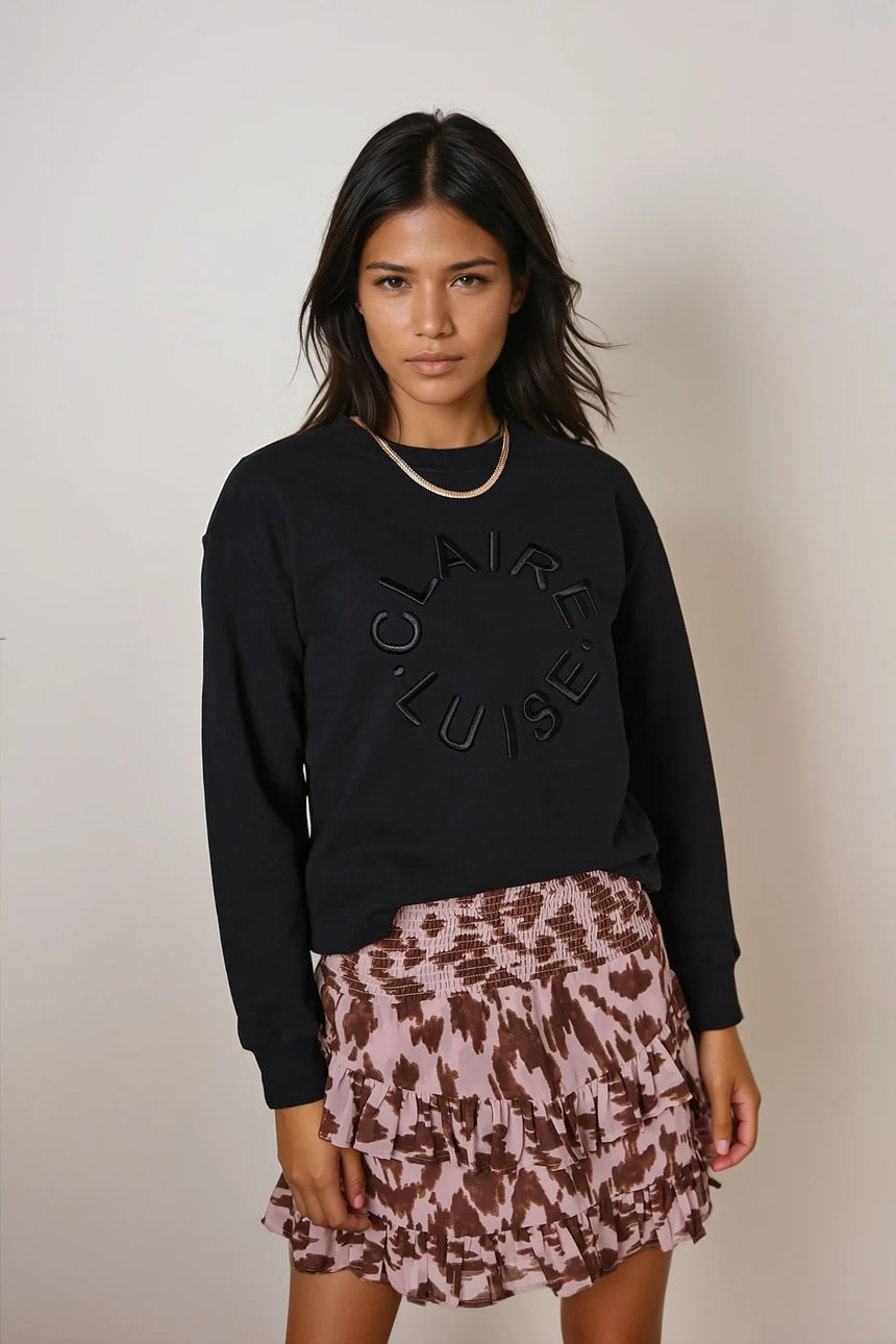 Sweatshirt mit Stickerei