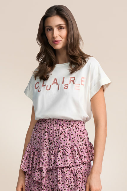 T-shirt with logo embroidery