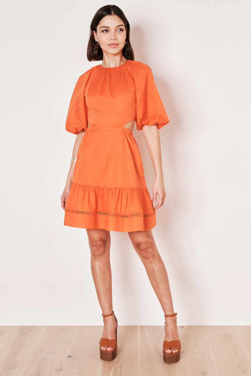 Minikleid mit Ballonärmeln