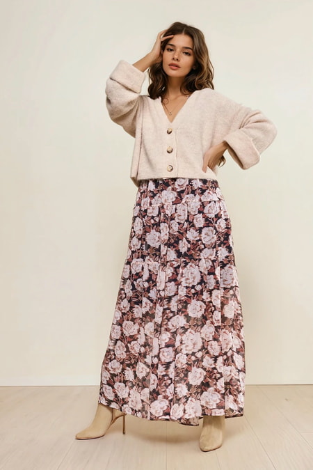 Strickjacke mit Oversize-Ärmel