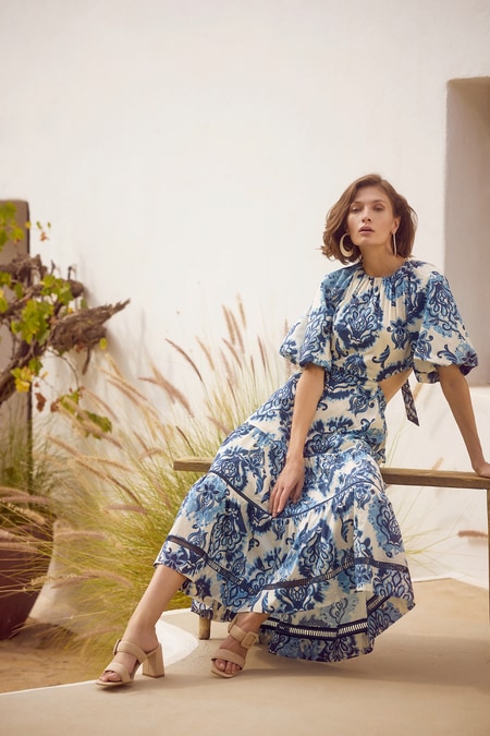 Cut-out Kleid Floral