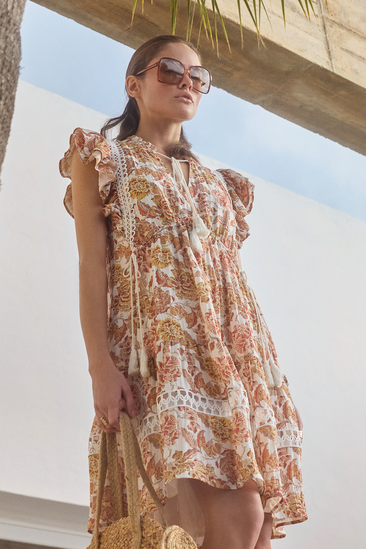 Florales Freizeitkleid