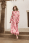 Florales Rüschen Maxikleid