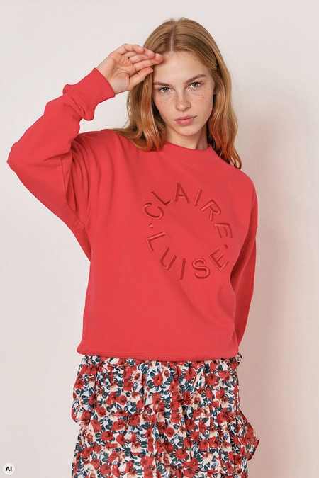 Sweatshirt mit Stickerei