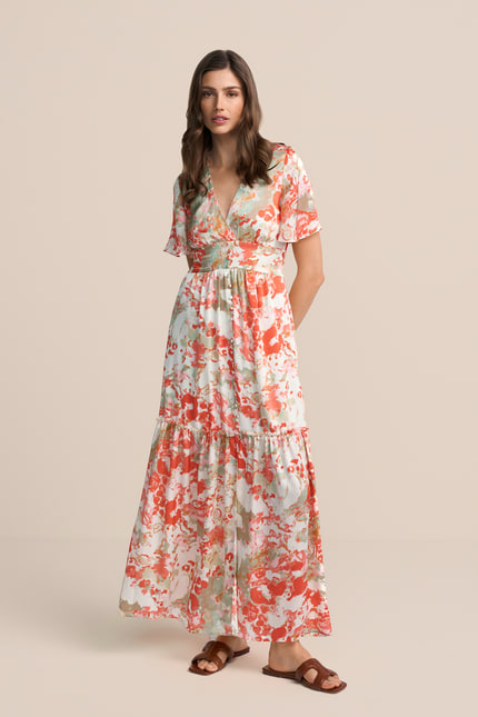 Bedrucktes Wickelkleid