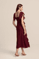 Tailliertes Chiffonkleid