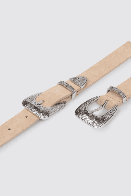 Leather belt in western style