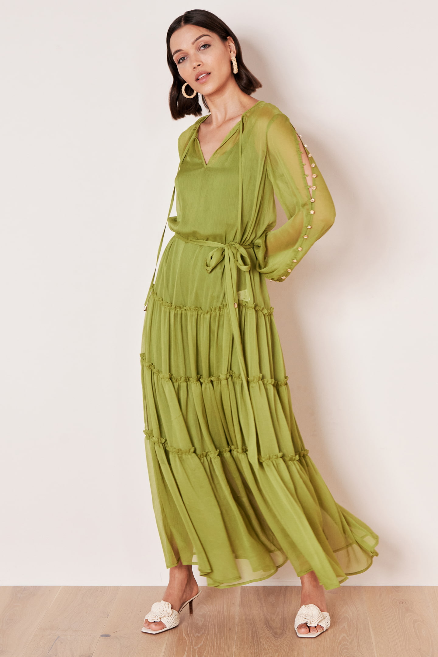 Semi-transparent maxi dress