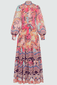 Hochgeschlossenes Paisleykleid