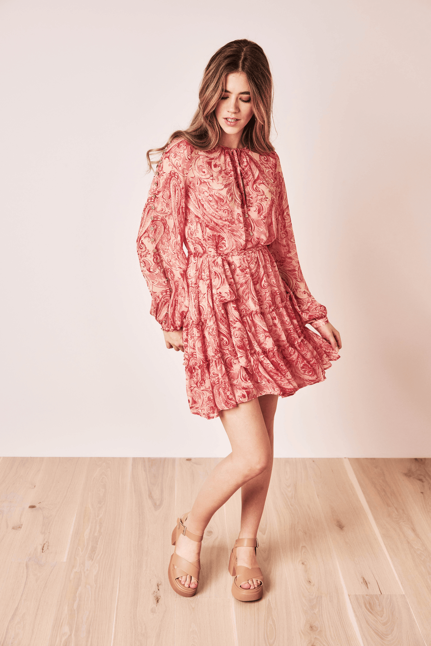 Flowing Paisley pattern dress