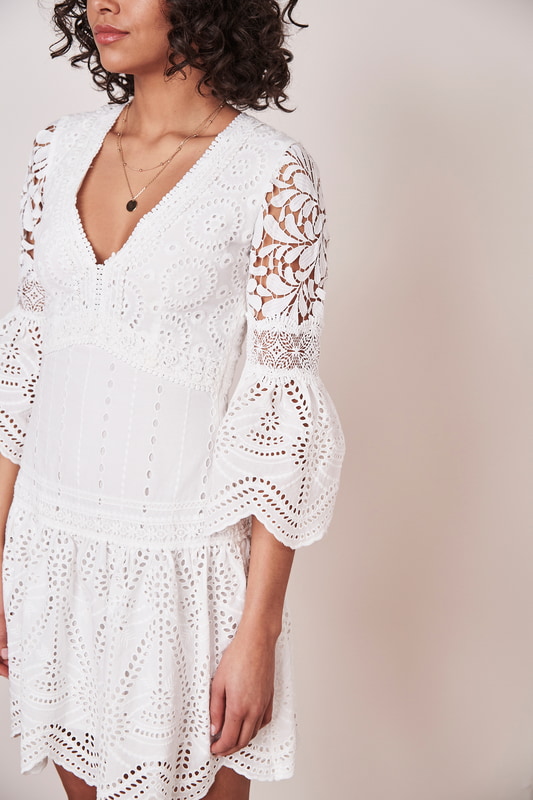 V neck sale lace dress