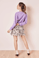 Graphic flounce skirt