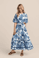 Cut-out Kleid Floral