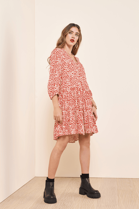Minikleid mit V-Ausschnitt