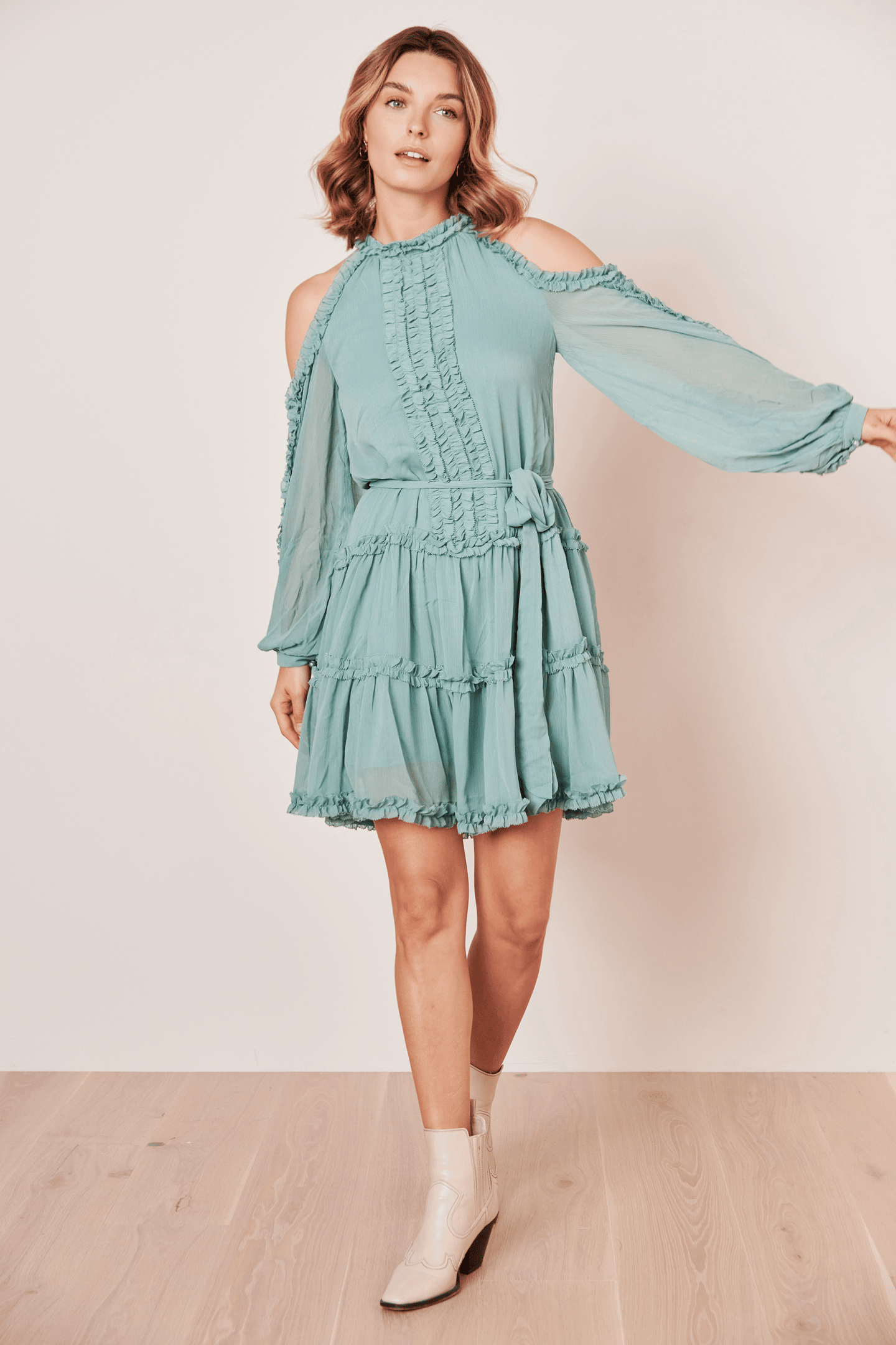 Offshoulder Rüschenkleid