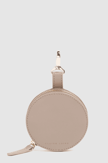 Round leather wallet