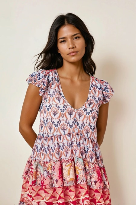 Grafisches Freizeitkleid