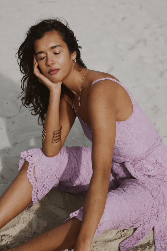 Lilac lace jumpsuit outlet