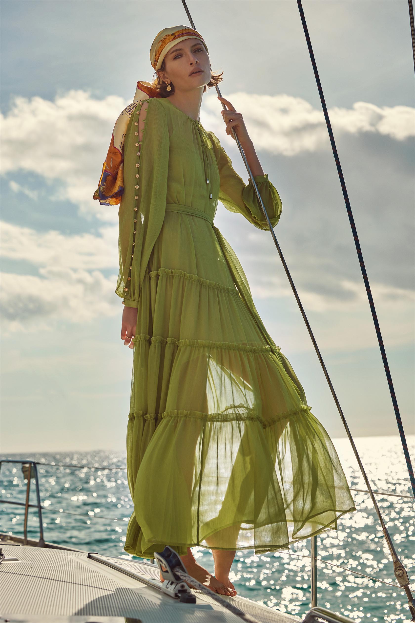 Semi-transparent maxi dress