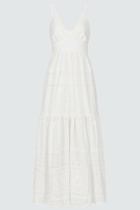 Trägerkleid mit Bestickung