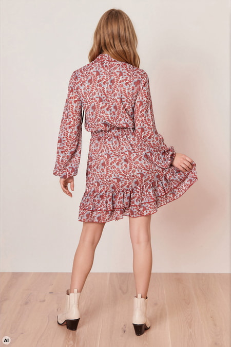 Kleid mit Zierknopfleiste