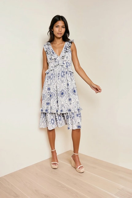 Midikleid mit Ornamenten